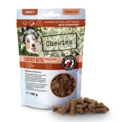 Chewies Lucky Bits - Pack Mixto 25 Chewies Lucky Bits - Pack Mixto -Mascota Suministros Ventas 044876 chw luckybits adult hirsch huhn 100g doypack food 72dpi 1500px 0