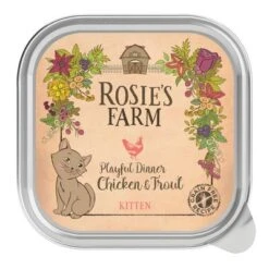 Rosie's Farm 32 X 100 G Comida Húmeda Para Gatos - Pack Ahorro -Mascota Suministros Ventas 106406 pla rosie sfarm cats kitten chickentrout 100g 5