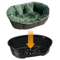 Cesta Ferplast Siesta Deluxe Negra Con Funda Sofá Aterciopelada Verde 17 Cesta Ferplast Siesta Deluxe Negra Con Funda Sofá Aterciopelada Verde -Mascota Suministros Ventas 145198 84407 set aus ferplast hundekorb siesta deluxe mit berzug sof samt gr n 4