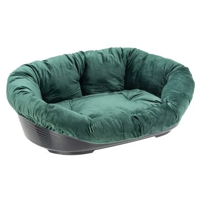 Cesta Ferplast Siesta Deluxe Negra Con Funda Sofá Aterciopelada Verde 3 Cesta Ferplast Siesta Deluxe Negra Con Funda Sofá Aterciopelada Verde