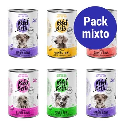 Rebel Belle Adult Comida Vegetariana Y Vegana Para Perros - Pack Mixto 3 Rebel Belle Adult Comida Vegetariana Y Vegana Para Perros - Pack Mixto