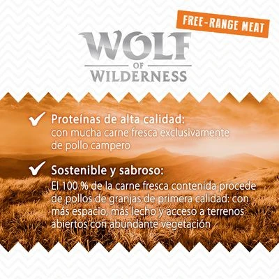 Wolf Of Wilderness Free Range 6 X 400 G 5 Wolf Of Wilderness Free Range 6 X 400 G - Imagen 3