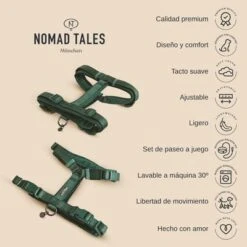 Arnés Nomad Tales Blush Esmeralda Para Perros -Mascota Suministros Ventas 2022 12 nomadtales usps harnessblush 1000x1000 es 3