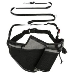 Correa De Jogging Con Cinturón Trixie Gris Y Negra Para Perros -Mascota Suministros Ventas 203777 trixie jogginggurt leine grauschwarz hs 04 0