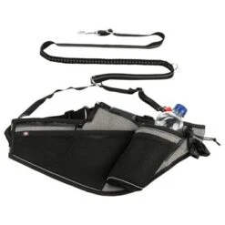 Correa De Jogging Con Cinturón Trixie Gris Y Negra Para Perros -Mascota Suministros Ventas 203777 trixie jogginggurt leine grauschwarz hs 05 8