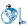 Set Curli: Arnés Vest Air-Mesh + Correa Basic Caro Azul Cielo -Mascota Suministros Ventas 204197 204198 203950 204199 pla curli vest geschirr airmesh basic leine skyblue caro hs 01 2