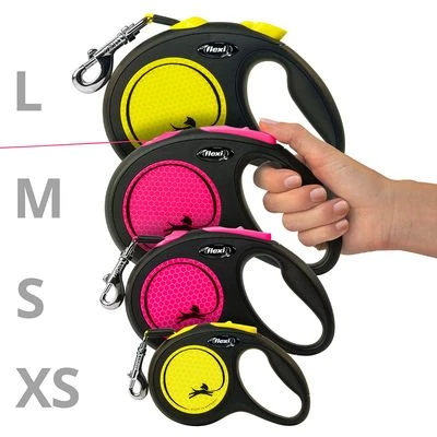 Correa Extensible Flexi New Neon Rosa Con Cinta De 5 M - Imagen 8