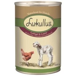 Lukullus Variado En Pack Ahorro: 24 X 400 G 4 Surtidos -Mascota Suministros Ventas 28053 pla lukullus gefluegel lamm 6 x 400 g 6