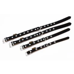 Collar De Cuero Heim Edelweiß Color Negro / Natural Para Perros -Mascota Suministros Ventas 298196 298197 297015 298296 heim halsband edelwei hs 07 3