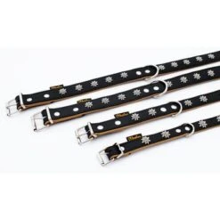Collar De Cuero Heim Edelweiß Color Negro / Natural Para Perros -Mascota Suministros Ventas 298196 298197 297015 298296 heim halsband edelwei hs 08 3