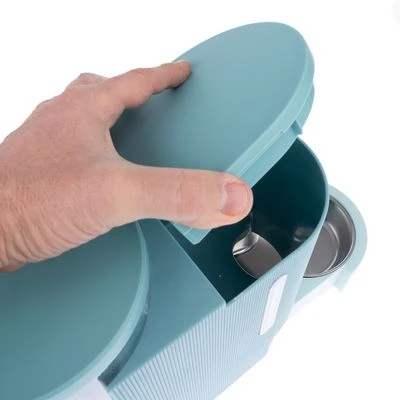 TIAKI Tolva Para Pienso Y Agua, Azul Claro Para Mascotas 15 TIAKI Tolva Para Pienso Y Agua, Azul Claro Para Mascotas - Imagen 13