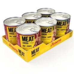 Josera Meatlovers Menú 6 X 800 G Comida Húmeda Para Perros -Mascota Suministros Ventas 343396 pla foodforplanet josera meatlovers menu 6x800g mix 1