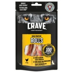 Crave Maxi High Protein Rolls Snacks Para Perros