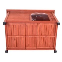 Caseta De Madera Woody Con Puerta Para Perros 28 Caseta De Madera Woody Con Puerta Para Perros -Mascota Suministros Ventas 55518 woody flachdach fg 8302 3