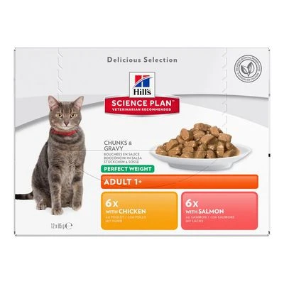 Hill's Science Plan Hill's Perfect Weight Sobres Para Gatos 4 Hill's Science Plan Hill's Perfect Weight Sobres Para Gatos - Imagen 2