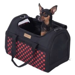 Bolso De Transporte A Cuadros Para Mascotas 40 Bolso De Transporte A Cuadros Para Mascotas -Mascota Suministros Ventas 79331 tragetasche hund fg 7517 2