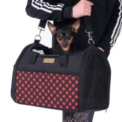 Bolso De Transporte A Cuadros Para Mascotas 38 Bolso De Transporte A Cuadros Para Mascotas -Mascota Suministros Ventas 79331 tragetasche hund fg 7524 6