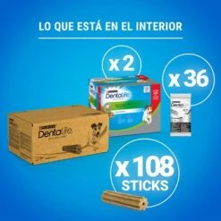 PURINA Dentalife Snacks Dentales Para Perros Pequeños (7-12 Kg) 24 PURINA Dentalife Snacks Dentales Para Perros Pequeños (7-12 Kg) -Mascota Suministros Ventas 982205 what s inside small es 2 4
