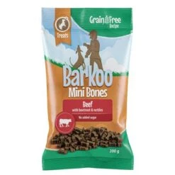 Barkoo Mini Bones Sin Cereales - Pack Ahorro -Mascota Suministros Ventas barkoo minibones gf 200g beef 1000x1000 0