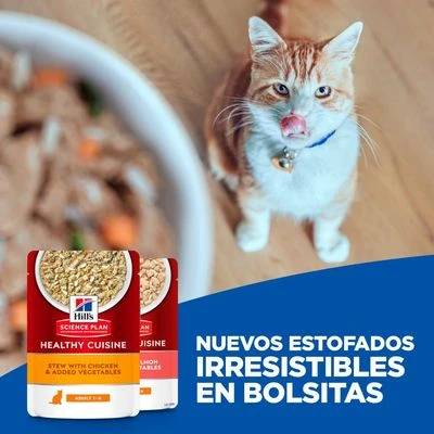 Hill's Science Plan Hill's Adult Healthy Cuisine Con Pollo Y Salmón Para Gatos 8 Hill's Science Plan Hill's Adult Healthy Cuisine Con Pollo Y Salmón Para Gatos - Imagen 6