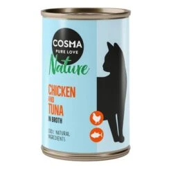 Cosma Nature 6 X 140 G 35 Cosma Nature 6 X 140 G -Mascota Suministros Ventas cosma nature chickentuna 140g 1000x1000 6