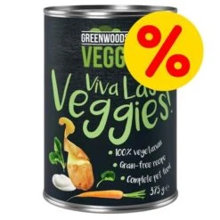 Greenwoods Veggie Con Yogur, Patatas, Zanahorias Y Espinacas -Mascota Suministros Ventas greenwoods vivalasveggies 375g 1000x1000 9 bit es 9