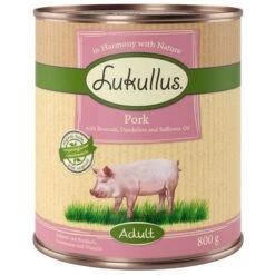 Lukullus Adult Sin Cereales 6 X 800 G -Mascota Suministros Ventas lk 800g landguth adult pork 1000x1000 0