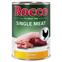 Pack Ahorro Rocco Single Meat 12 X 400 G 9 Pack Ahorro Rocco Single Meat 12 X 400 G -Mascota Suministros Ventas rocco nf singlemeat 400g chicken 1000x1000 1 5