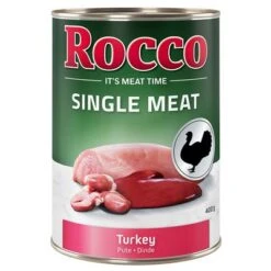 Pack Ahorro Rocco Single Meat 12 X 400 G 10 Pack Ahorro Rocco Single Meat 12 X 400 G -Mascota Suministros Ventas rocco nf singlemeat 400g turkey 1000x1000 7