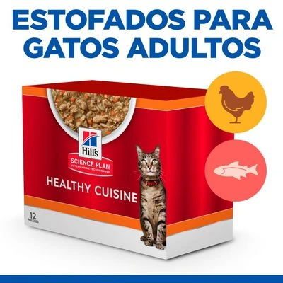 Hill's Science Plan Hill's Adult Healthy Cuisine Con Pollo Y Salmón Para Gatos 12 Hill's Science Plan Hill's Adult Healthy Cuisine Con Pollo Y Salmón Para Gatos - Imagen 10