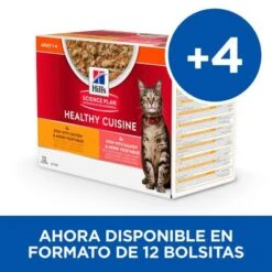 Hill's Science Plan Hill's Adult Healthy Cuisine Con Pollo Y Salmón Para Gatos 20 Hill's Science Plan Hill's Adult Healthy Cuisine Con Pollo Y Salmón Para Gatos -Mascota Suministros Ventas sp adult cat healthy cuisine pouch chicken salmon bk28510m bk28658m multipack fr 1
