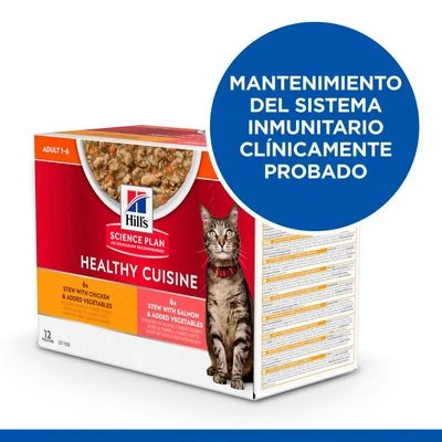 Hill's Science Plan Hill's Adult Healthy Cuisine Con Pollo Y Salmón Para Gatos 6 Hill's Science Plan Hill's Adult Healthy Cuisine Con Pollo Y Salmón Para Gatos - Imagen 4